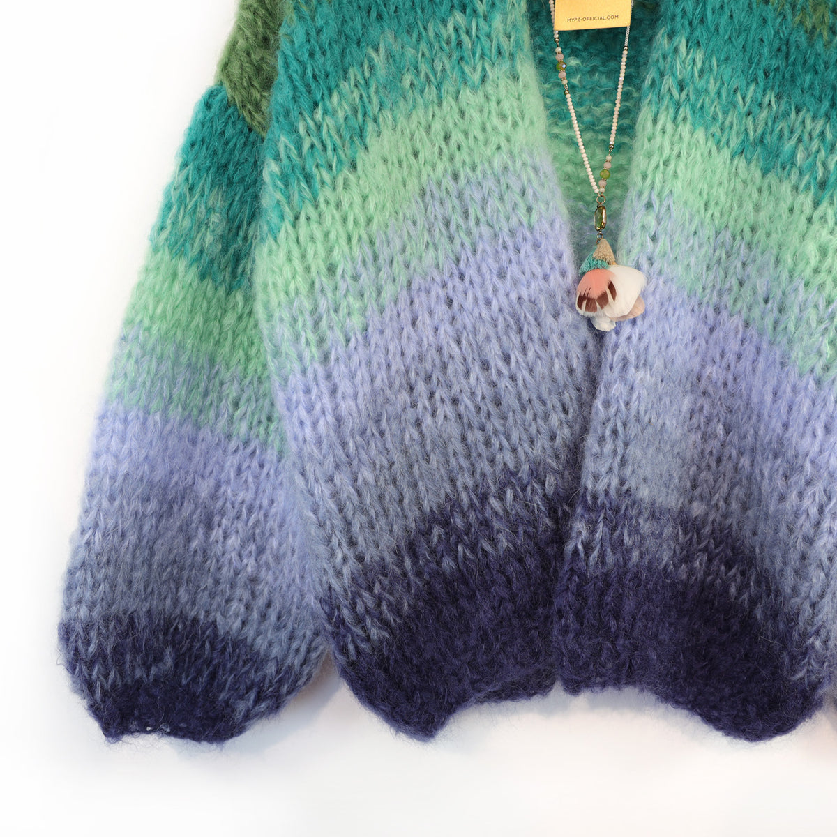 Strikkesett – MYPZ Chunky Mohair Cardigan Mystic Lagoon nr.15 (ENG-DE-NL-ES-FR-IT-DA-SV-NO)
