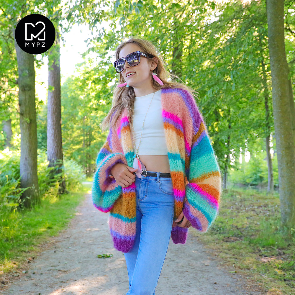 Strikkeoppskrift – MYPZ Basic Light Mohair Cardigan Crystal No10 (ENG-DE-NL-ES-FR-IT-DA-SV-NO)
