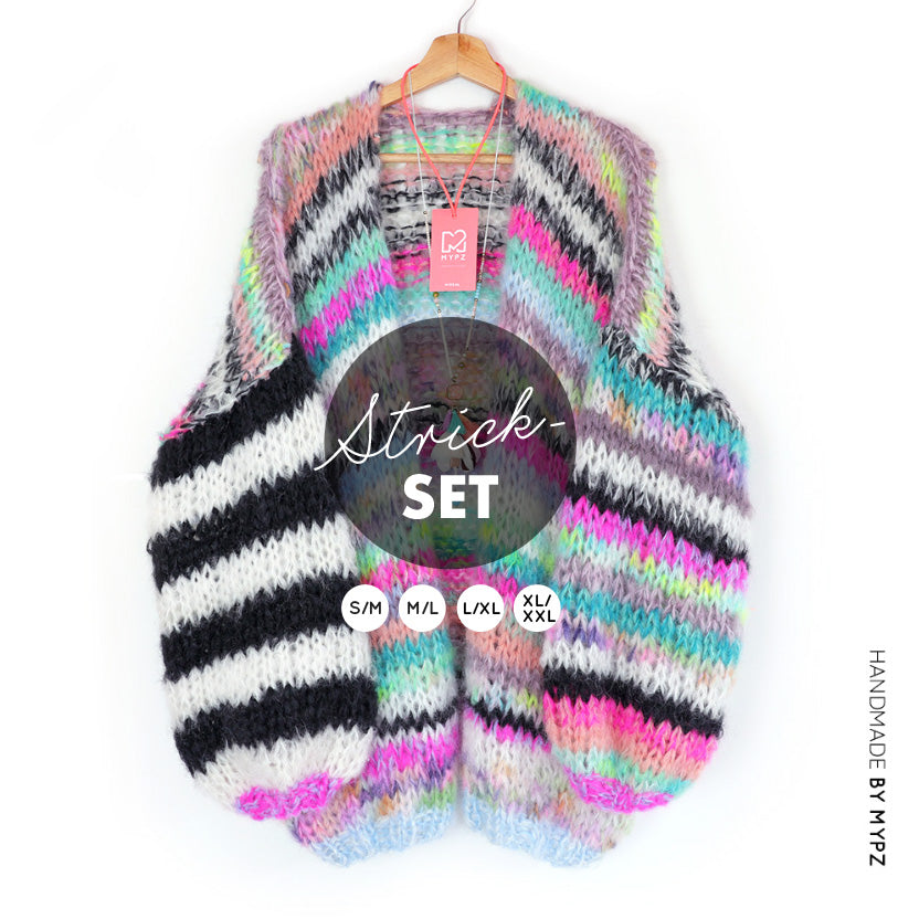 Strikkesett – MYPZ Chunky Mohair Cardigan Indian Summer No.15 (ENG-NL-NO)
