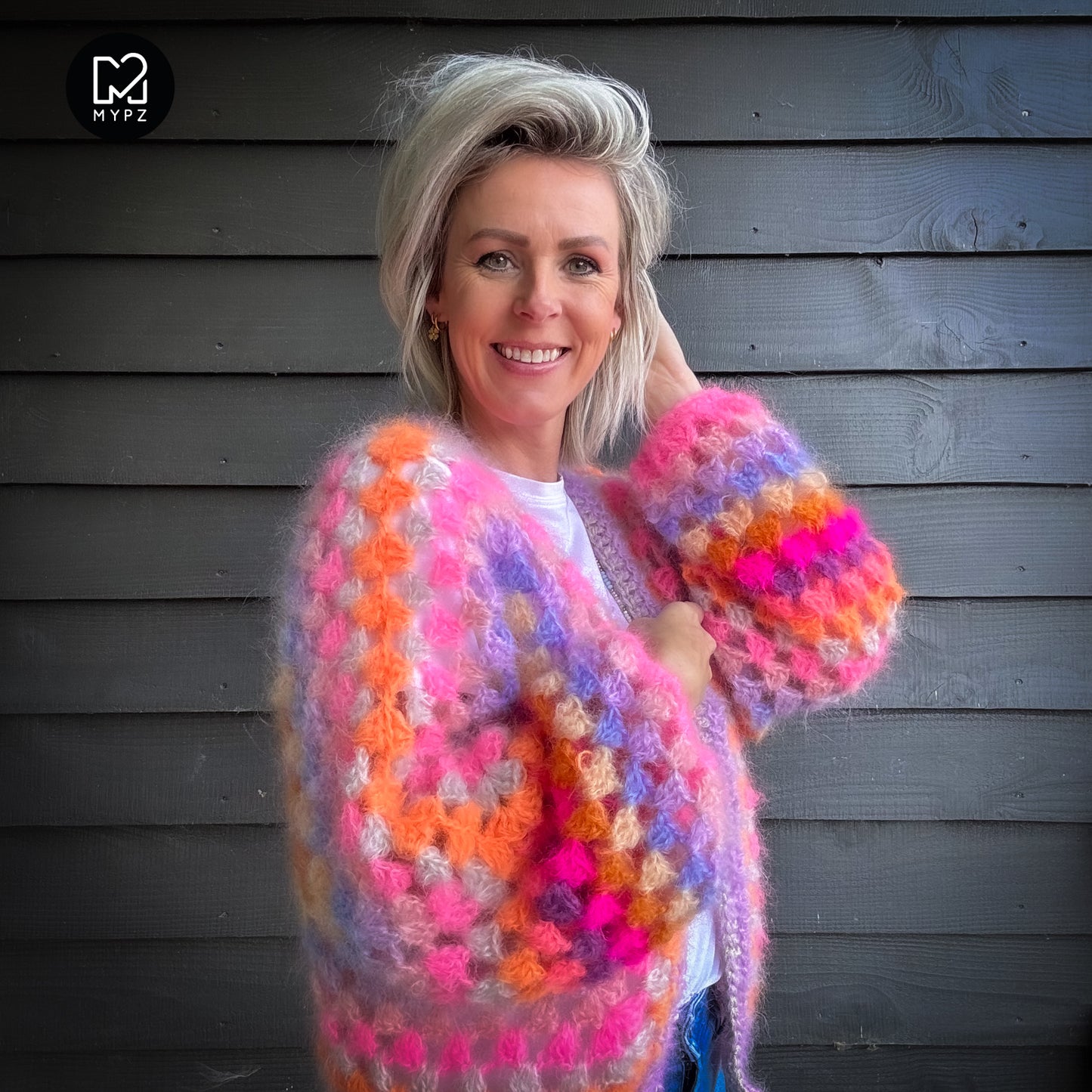 MYPZ Chunky Mohair Cardigan Pink Vibes