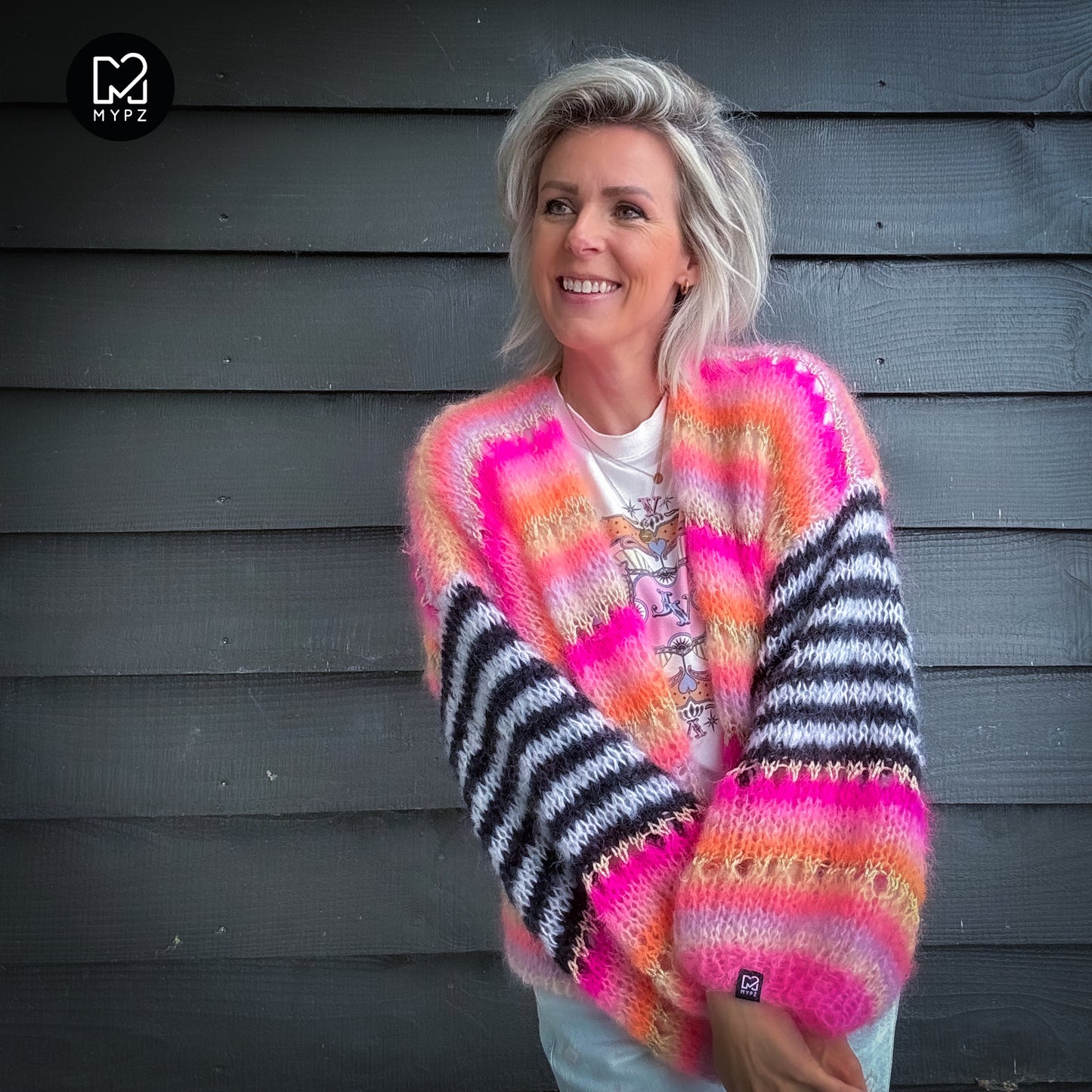 MYPZ Light Mohair Cardigan Pink Magic