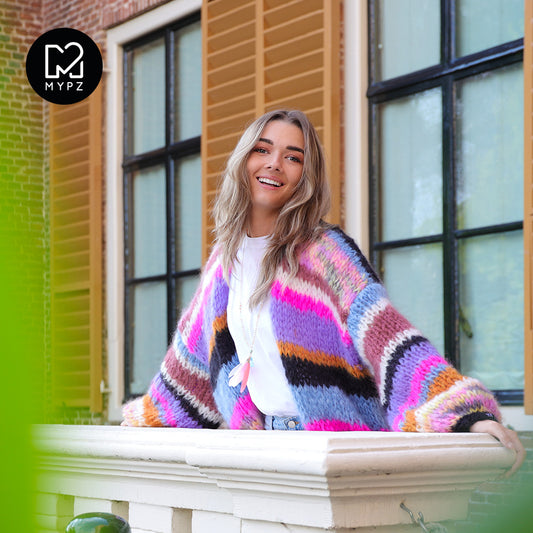 Strikkesett – MYPZ Chunky Mohair Cardigan Indian Summer No.15 (ENG-NL-NO)