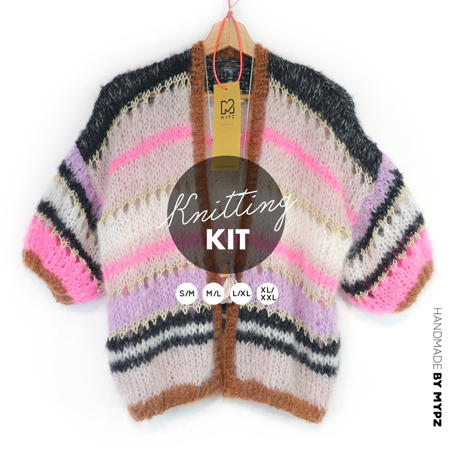 Knitting kit – MYPZ Light Mohair Cardigan Alexia No10 (ENG-NL-DE)