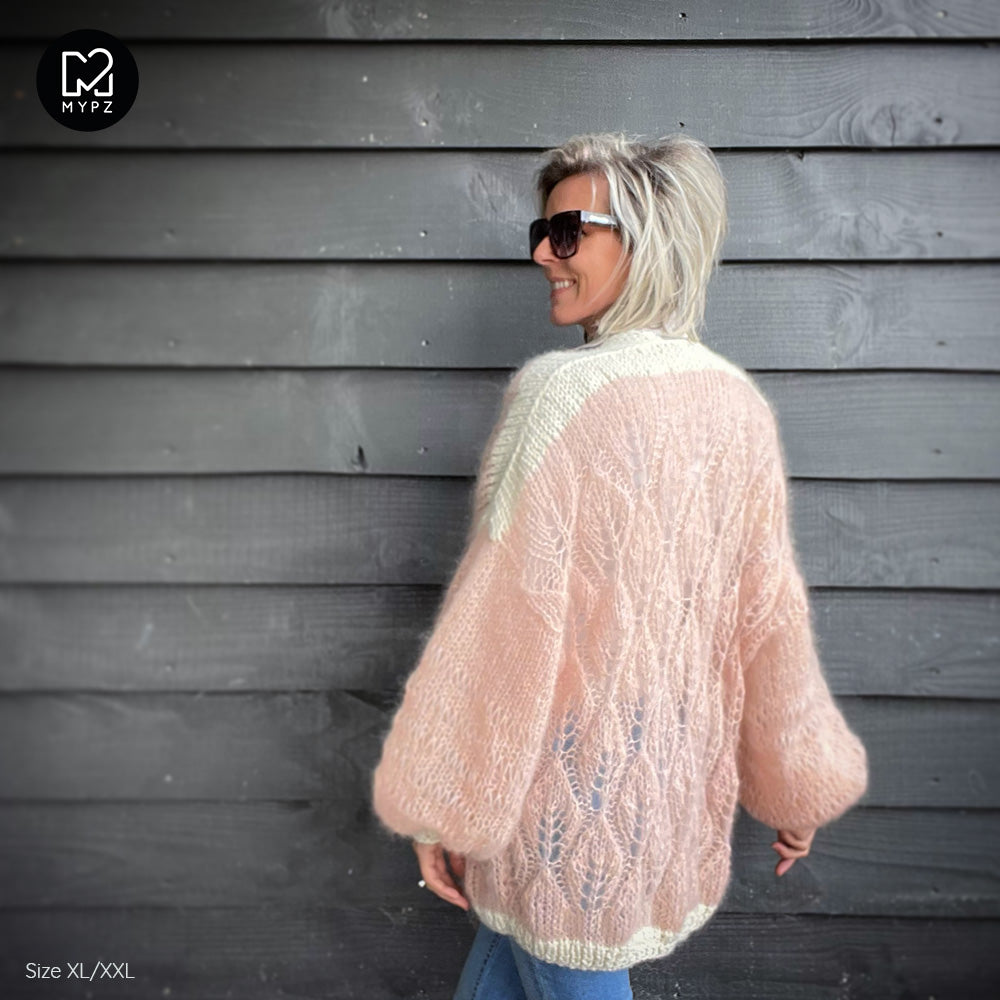 Knitting kit – MYPZ Light Mohair Cardigan Leaves No9 (ENG-NL)