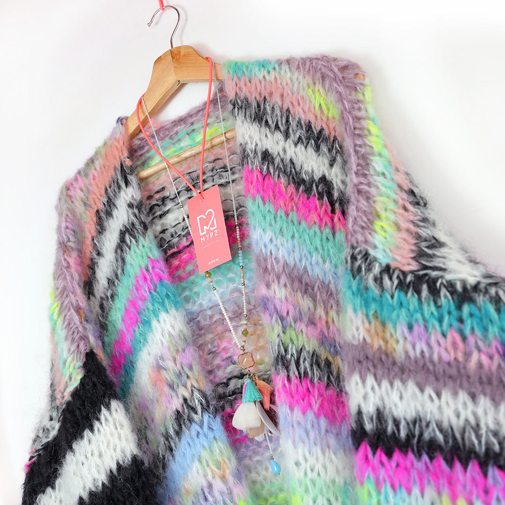 Strikkesett – MYPZ Chunky Mohair Cardigan Indian Summer No.15 (ENG-NL-NO)