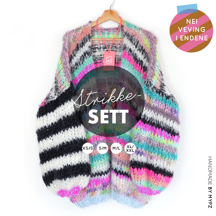 Strikkesett – MYPZ Chunky Mohair Cardigan Indian Summer No.15 (ENG-NL-NO)