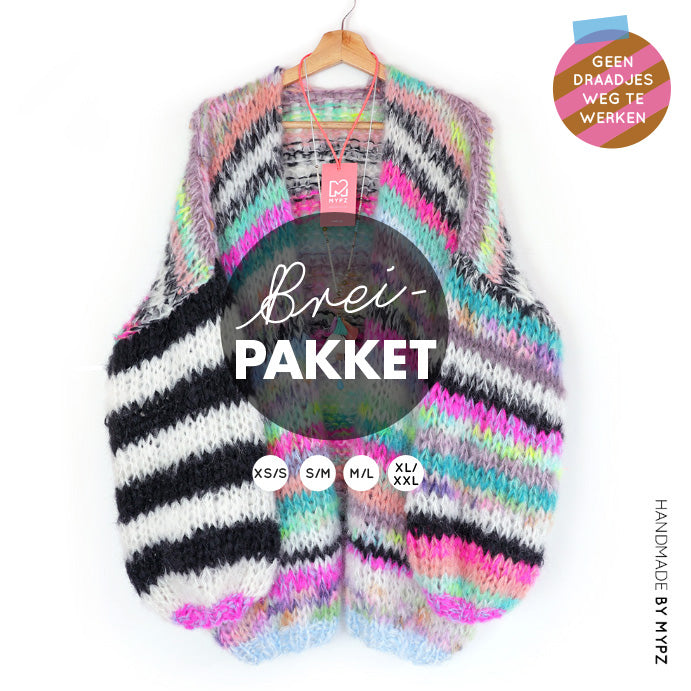 Strikkesett – MYPZ Chunky Mohair Cardigan Indian Summer No.15 (ENG-NL-NO)
