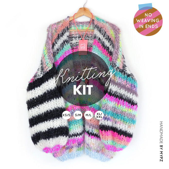 Strikkesett – MYPZ Chunky Mohair Cardigan Indian Summer No.15 (ENG-NL-NO)