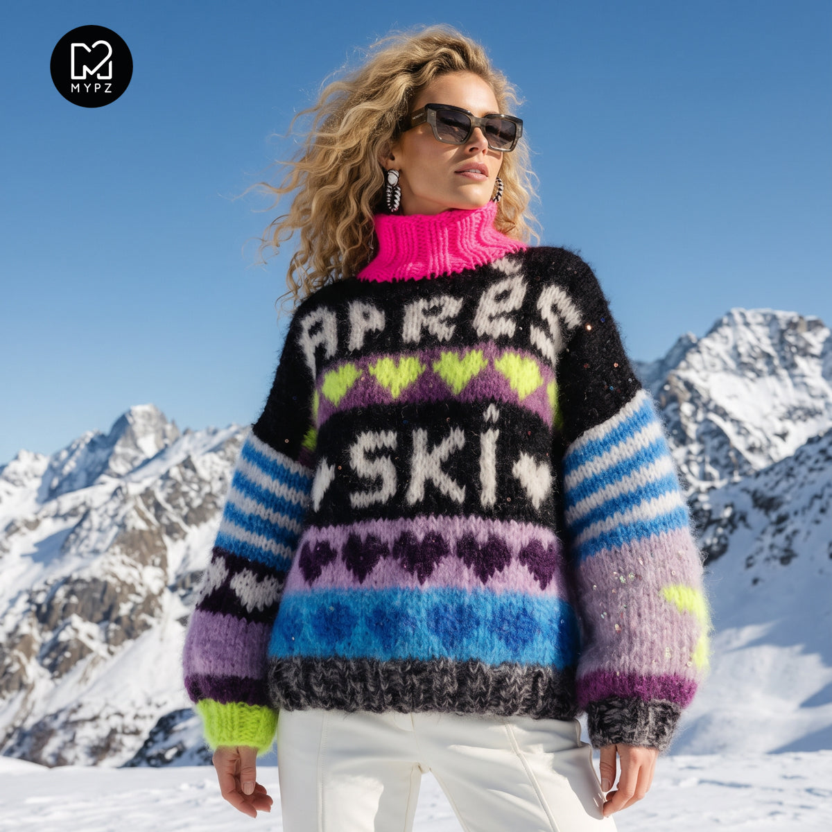 Strikkepakke – MYPZ Chunky Mohair-genser Après Spark nr. 9 (ENG-DE-NL-ES-FR-IT-DA-SV-NO)