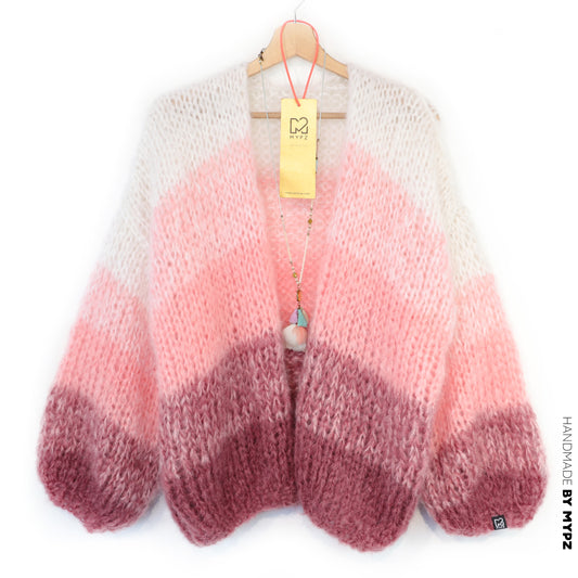 Knitting Pattern – MYPZ Chunky Mohair Cardigan Gradient Melon No.15 (ENG-NL-DE)