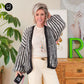 MYPZ Chunky Mohair Rib Cardigan Black & White