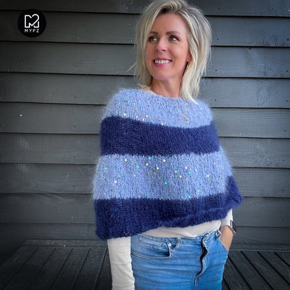 Knitting pattern – MYPZ Moonlight Sparkle Cape No8 (ENG-NL-DE)