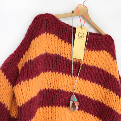 Knitting Kit – MYPZ Chunky Alpaca Pullover Merlot No15 – Beginner (ENG-NL-DE)