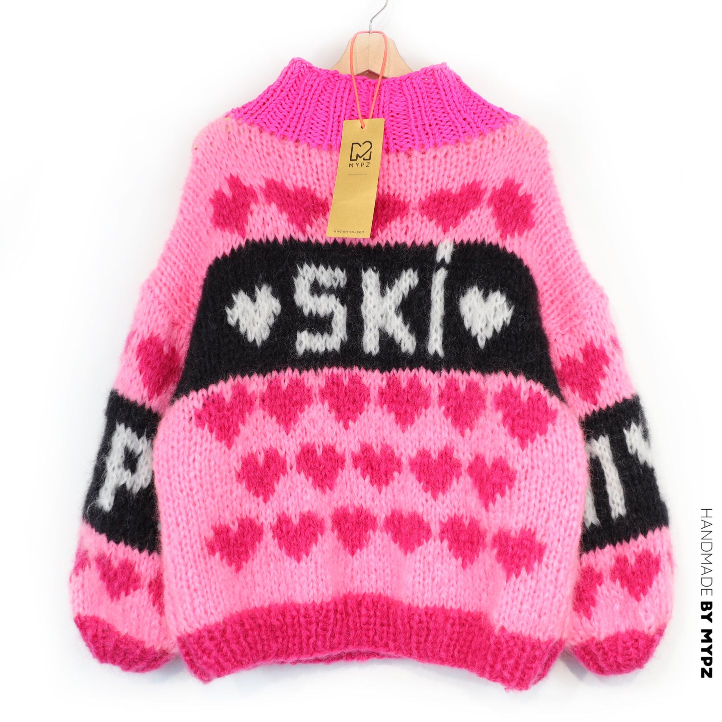 Knitting pattern – MYPZ Chunky Mohair Ski Love Pullover Pink No.9 (ENG-NL-DE)