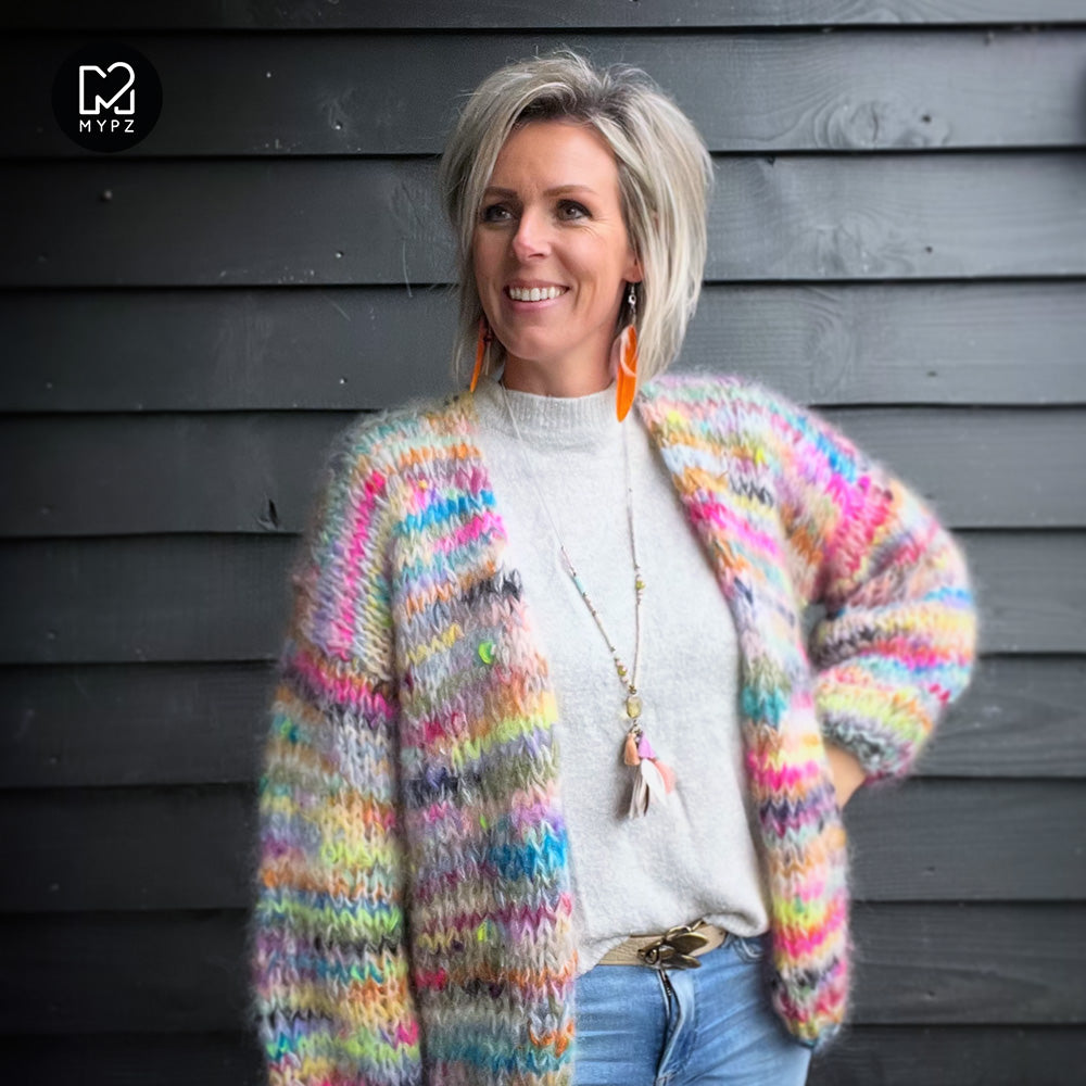 MYPZ Chunky Mohair Scrapyarn Cardigan