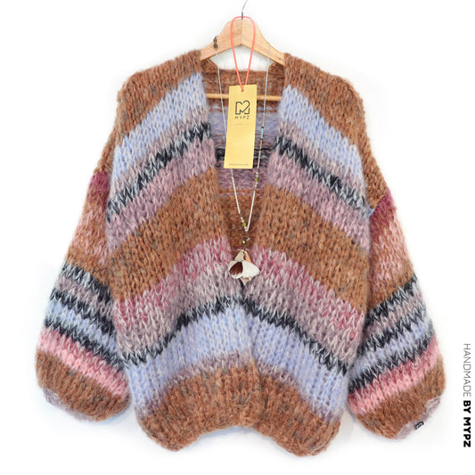 Strikkeoppskrift – MYPZ Chunky Mohair Cardigan Walnut nr. 15 (ENG-DE-NL-ES-FR-IT-DA-SV-NO)