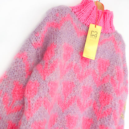 Knit pattern – MYPZ Chunky Mohair Pullover Coral Tulips No.9 (ENG-NL-DE)