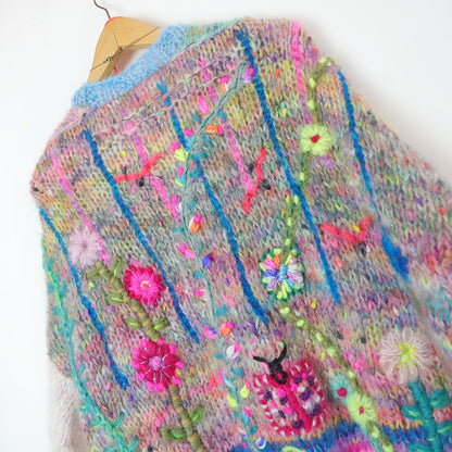 MYPZ Chunky Mohair Cardigan Flowerfields