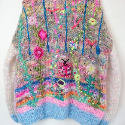 MYPZ Chunky Mohair Cardigan Flowerfields