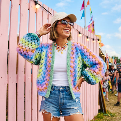 Crochet pattern - MYPZ Hexagon Cardigan Lemon Garden (ENG-NL-DE)