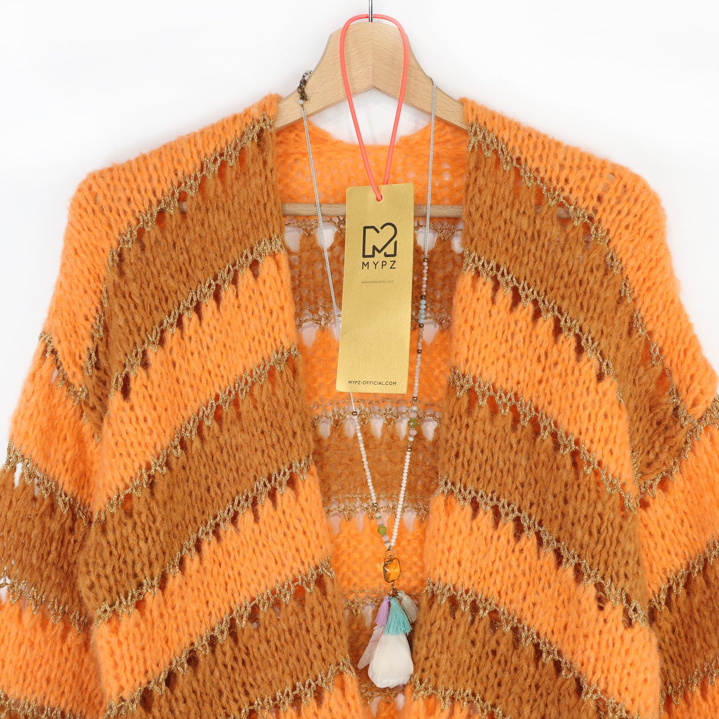 Knitting kit – MYPZ Light Alpaca Cardigan Golden Flow No10 (ENG-NL-DE)