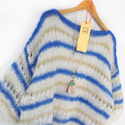 Knitting kit – MYPZ Light Mohair Azure Top  No10 (ENG-NL-DE)