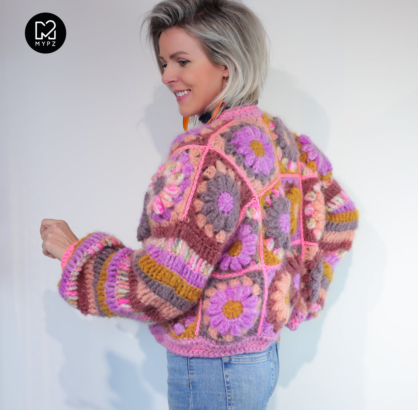 Crochet kit - MYPZ 3D Granny Cardigan Mona (ENG-NL-DE)