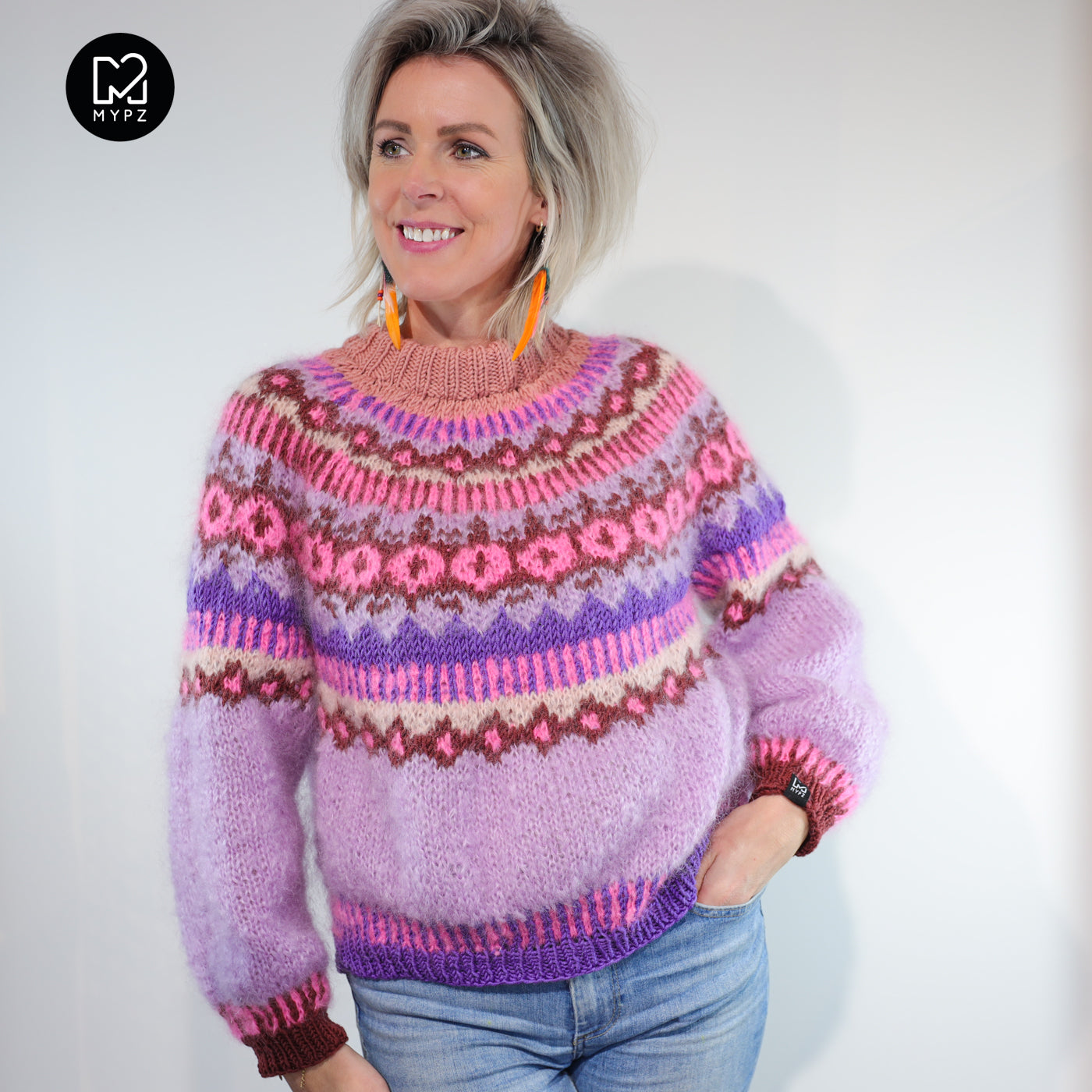 Knit pattern – MYPZ Nordic top-down sweater True Love No6 (ENG-NL-DE)