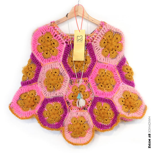 Hekleoppskrift - MYPZ Poncho Pecan (ENG-DE-NL-ES-FR-IT-DA-SV-NO)