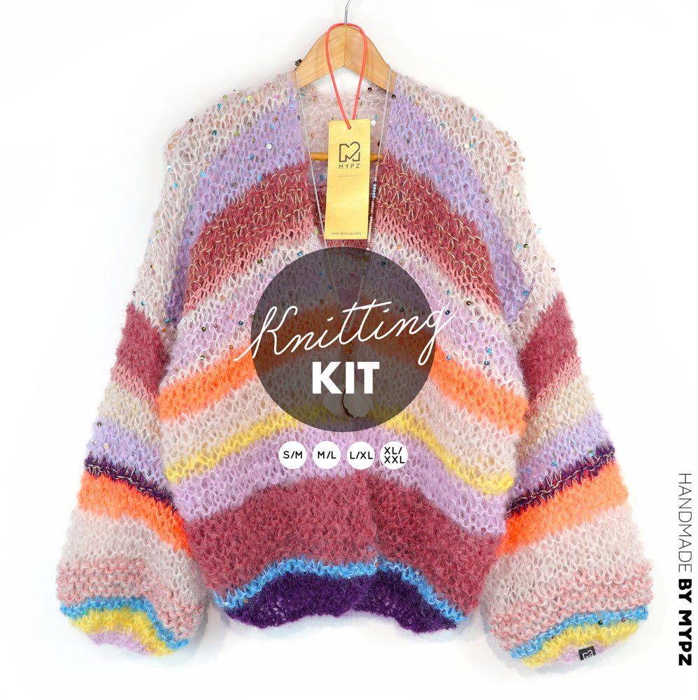 Knitting Kit – Light Mohair Cardigan Sasha No.12 (ENG-NL-DE)