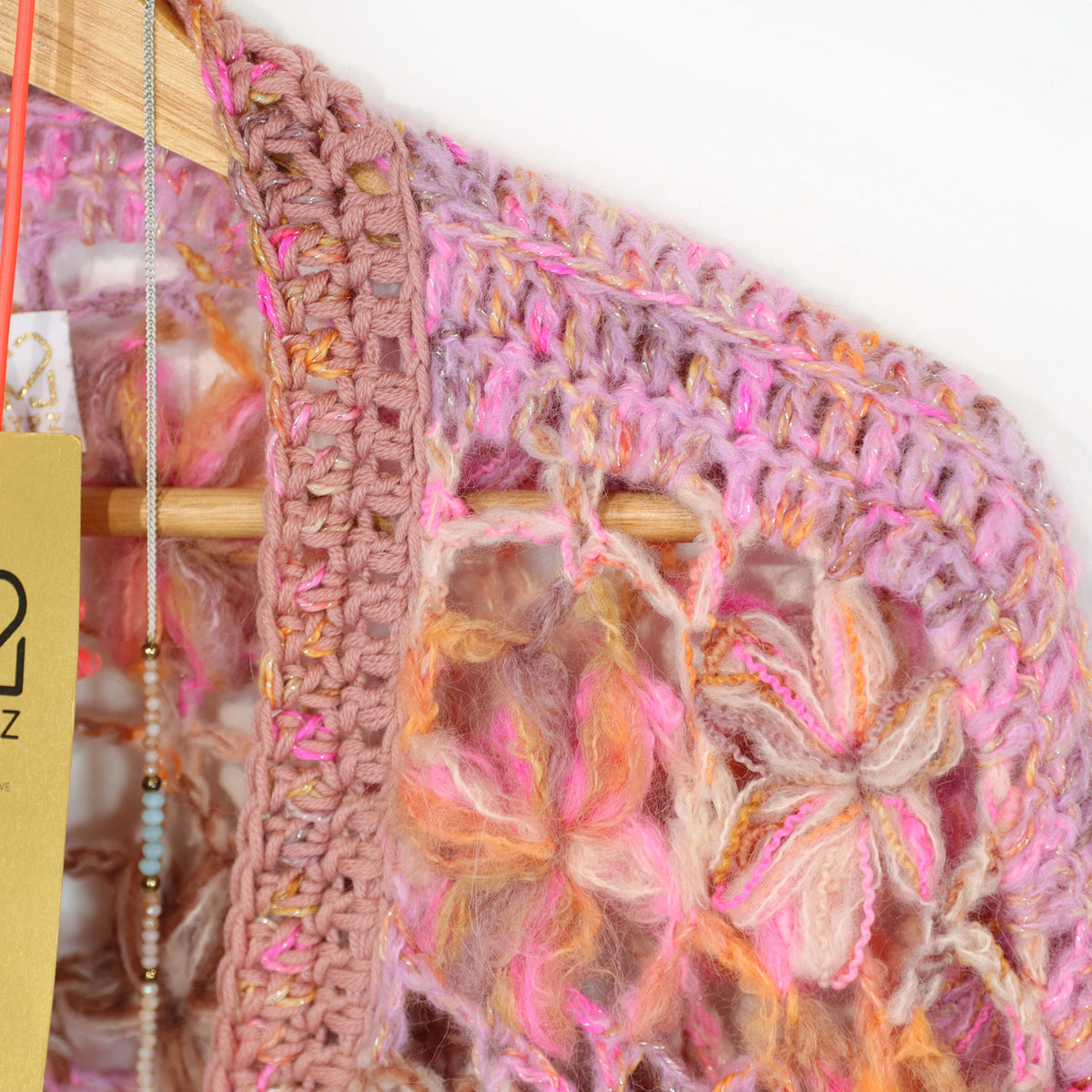 Heklesett - MYPZ Short Wildflower-cardigan Pecan (ENG-DE-NL-ES-FR-IT-DA-SV-NO)