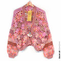Hekleoppskrift - MYPZ Short Wildflower cardigan Pecan (ENG-DE-NL-ES-FR-IT-DA-SV-NO)