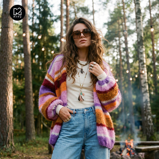 Strikkesett – MYPZ Light Alpaca Cardigan Sweet Hugs No10 (ENG-DE-NL-ES-FR-IT-DA-SV-NO)