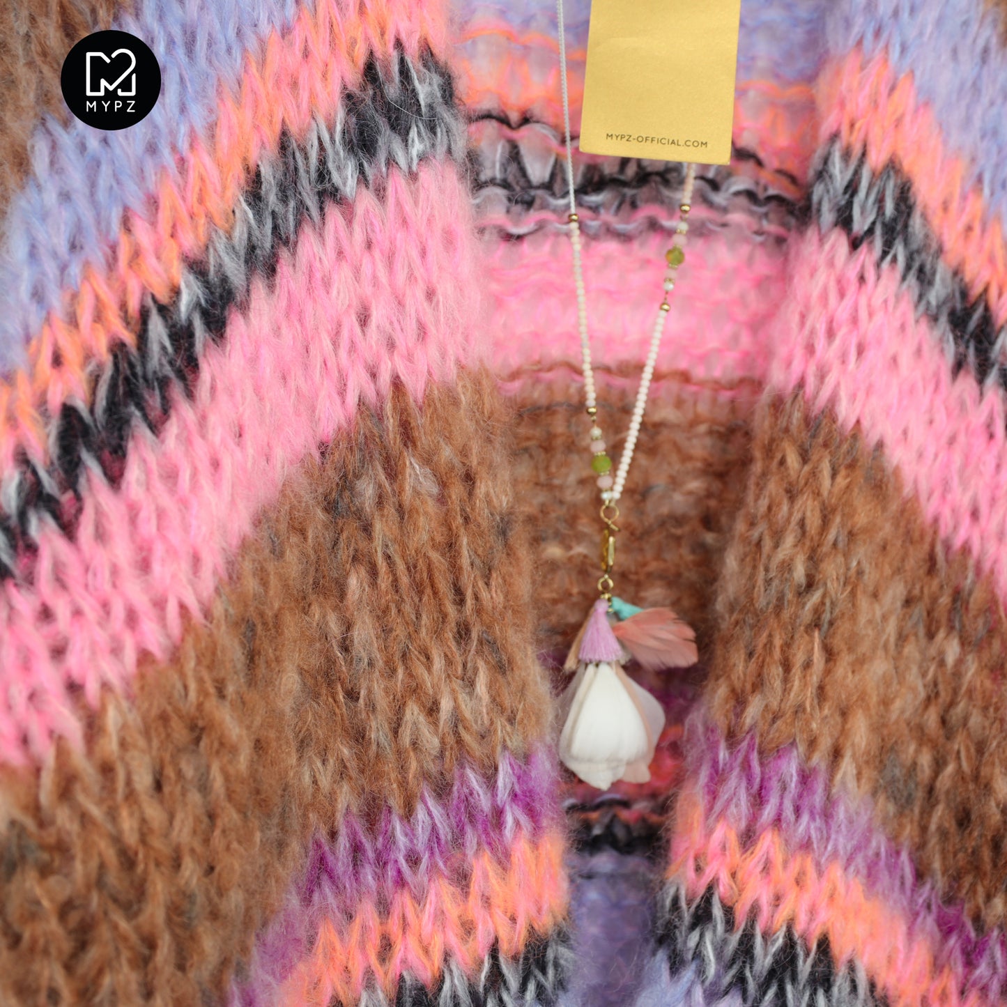 MYPZ Chunky Mohair Cardigan Tiger