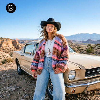 Knitting Kit – MYPZ Chunky Mohair Cardigan Tiger No.15 (ENG-NL-DE)