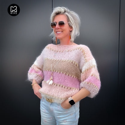 Knitting kit – MYPZ Basic Light Mohair Top Beige No10 (ENG-NL-DE-FR)
