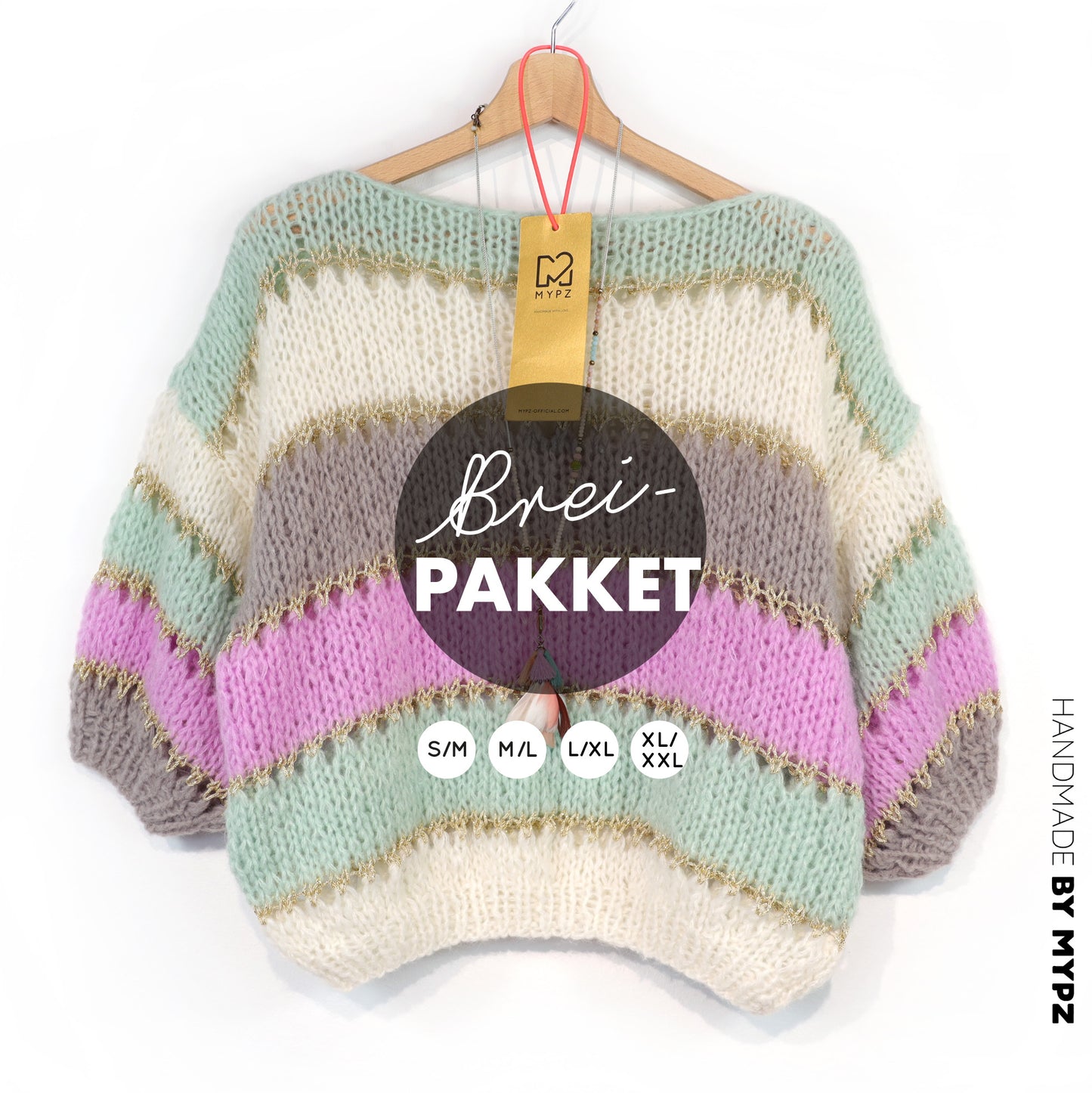 Knitting kit – MYPZ Light Alpaca Top Clouds No10 (ENG-NL-DE-FR)