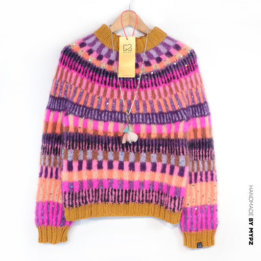MYPZ ovenfra-og-ned-genser Boho Firefly