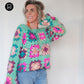 Crochet pattern - MYPZ Granny square Mohair pullover Mint (ENG-NL)