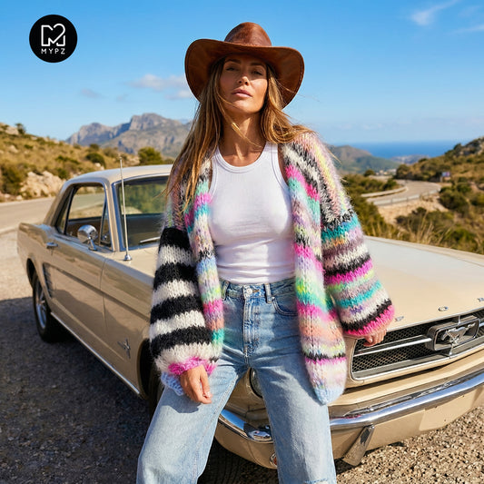 Strikkesett – MYPZ Chunky Mohair Cardigan Indian Summer No.15 (ENG-NL-NO)