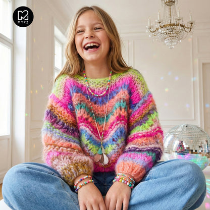 Knit pattern – MYPZ Chunky Mohair KIDS Pullover Wave No12 (ENG-NL-DE)
