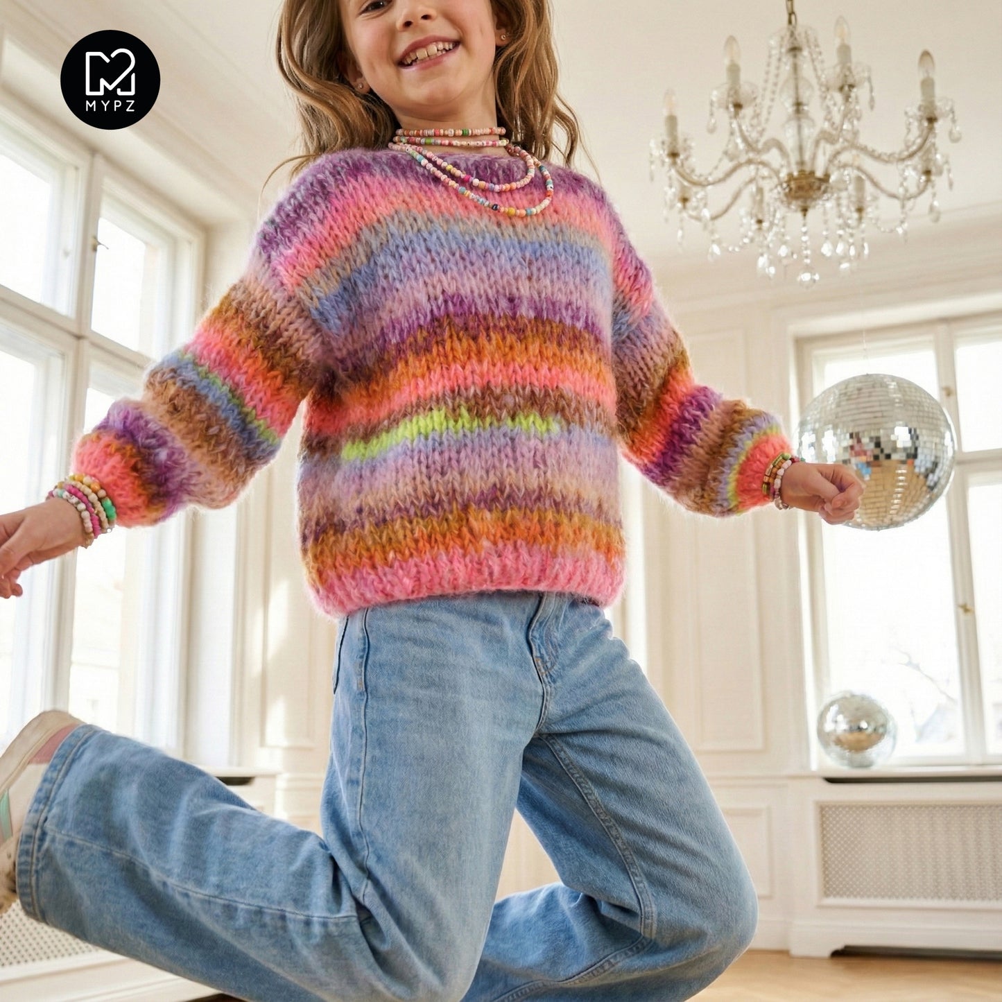 Knit pattern – MYPZ Chunky Mohair KIDS Pullover Fairy Fluff No12 (ENG-NL-DE)