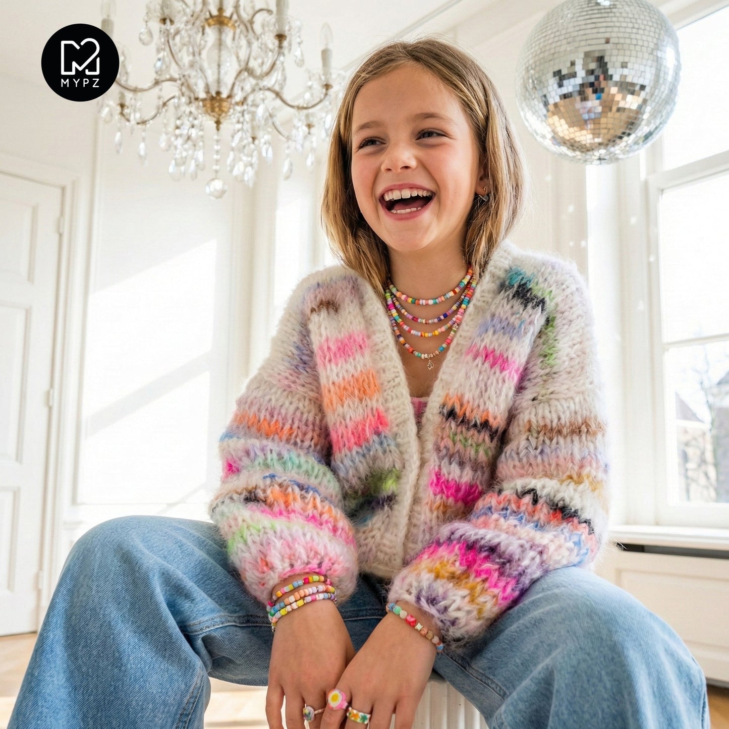 Knit pattern – MYPZ Chunky Mohair Cardigan Scrap Yarn No12 (ENG-NL-DE)
