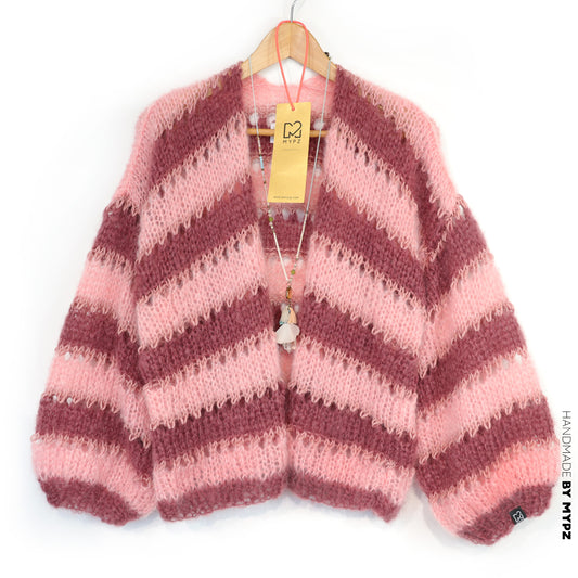 MYPZ Light Mohair Cardigan Rose Burgundy