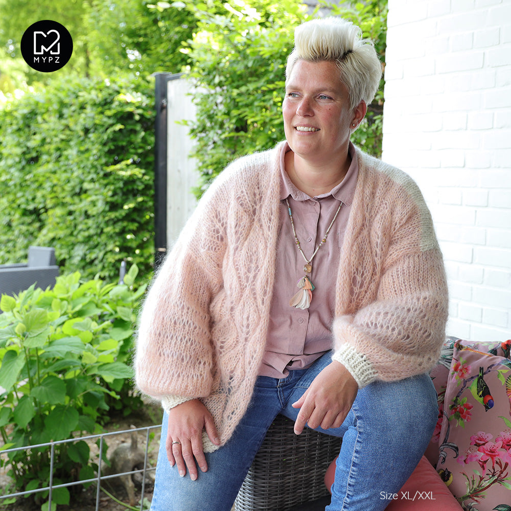 Knitting kit – MYPZ Light Mohair Cardigan Leaves No9 (ENG-NL)