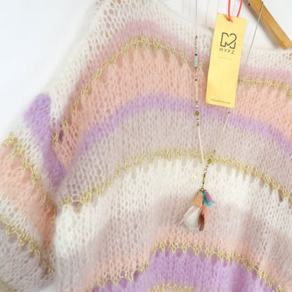 Knitting kit – MYPZ Light Mohair Top Powder Champaign No10 (ENG-NL-DE)
