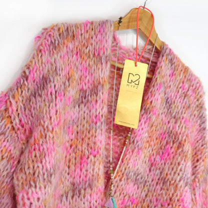 Strikkeoppskrift – MYPZ kort, tykk cardigan i alpakka-mohair Pecan Dream nr. 15 (ENG-DE-NL-ES-FR-IT-DA-SV-NO)
