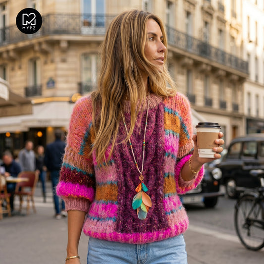 Knitting kit – MYPZ  Light Alpaca Mohair Top Wildberry No10 (ENG-NL-DE)
