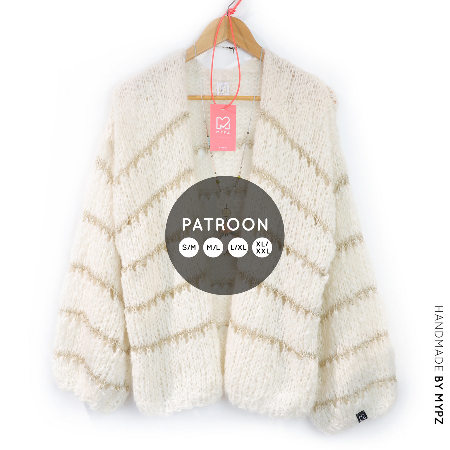 Knit pattern – MYPZ Light Alpaca-Silk Cardigan Glamour No10 (ENG-NL-DE)