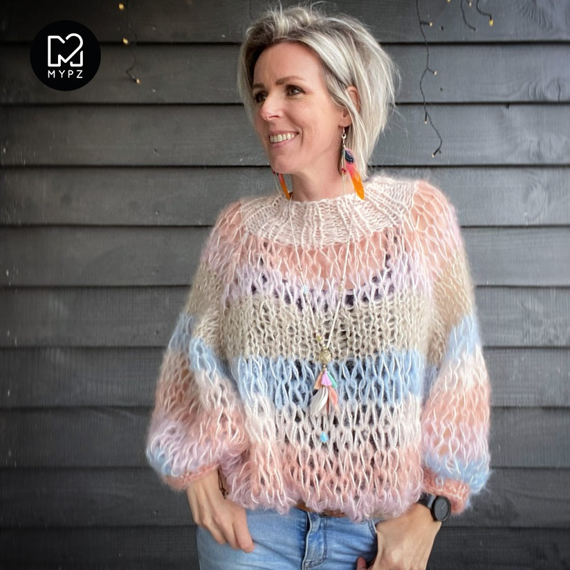 MYPZ knitting kit Club pullover Pastel no15